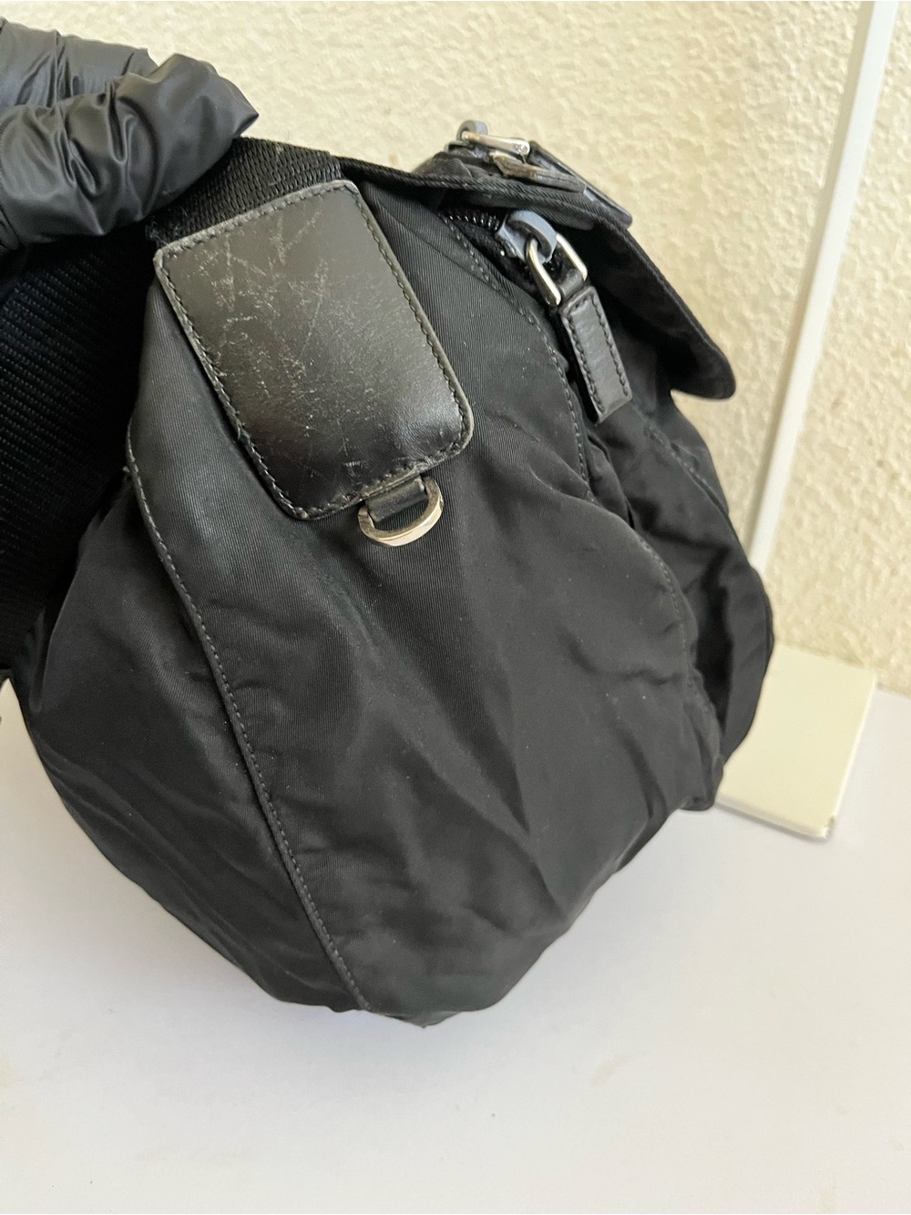 Prada black nylon messenger bag - Picture 3 of 12